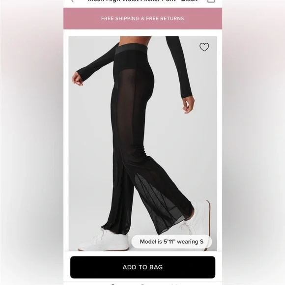 ALO Yoga Black Flare Pants - Picture 3 of 8